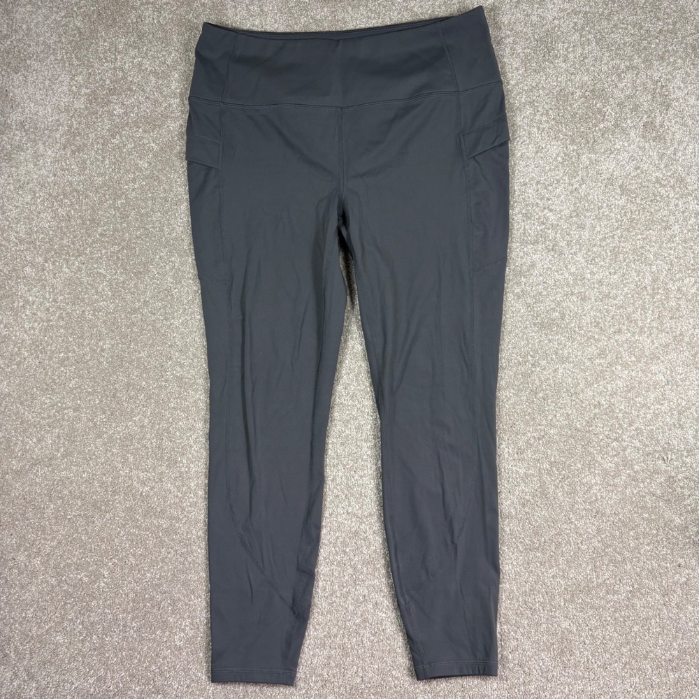 Eddie Bauer Trail Tight Leggings Womens TXL Gray High Rise Pockets Athletic
